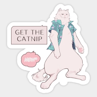 Notorious Catnip Pusher Cartoon Cute Cat Meme Sticker